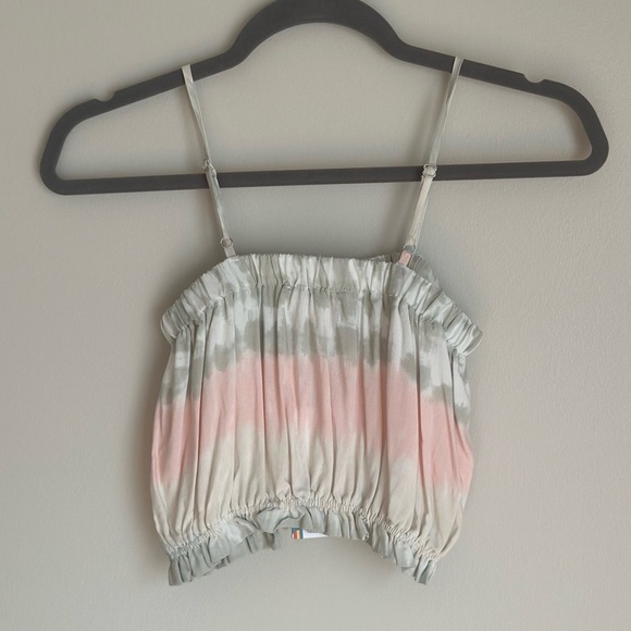 Vintage Havana Young Girls Tie Dye Top Pink Green Size XL 16 Crop - Picture 3 of 6